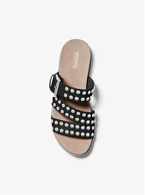 Ansel Studded Leather Slide Sandal 